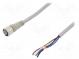 Connection lead  M12  PIN  4  straight  5m  plug  250VAC  4A  PVC