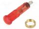Indicator  LED  flat  24VDC  Cutout  Ø8mm  IP40  plastic