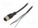 Connection lead  M12  PIN  4  straight  5m  plug  250VAC  4A  IP67