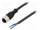 Connection lead  M12  PIN  5  straight  25m  plug  24VAC  4A  IP67