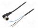 Connection lead  M12  PIN  4  angled  10m  plug  250VAC  4A  -25÷70°C