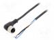 Connection lead  M12  PIN  4  angled  15m  plug  250VAC  4A  -25÷70°C