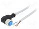 Connection lead  M12  PIN  4  angled  2m  plug  250VAC  4A  -30÷80°C