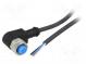 Connection lead  M12  PIN  4  angled  5m  plug  250VAC  4A  -40÷80°C