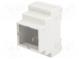 Enclosure  for DIN rail mounting  Y 90mm  X 52mm  Z 65mm  grey