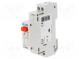 Module  pushbutton switch  250VAC  16A  IP40  DIN  17.5x90x60mm