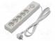 Plug socket strip  protective  Sockets  5  250VAC  10A  3m