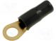Terminal  ring  M6  10mm2  gold-plated  insulated  black