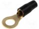 Terminal  ring  M8  10mm2  gold-plated  insulated  black