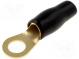 Terminal  ring  M8  16mm2  gold-plated  insulated  black