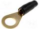 Terminal  ring  M8  6mm2  gold-plated  insulated  black