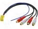 ISO mini plug, RCA socket x4  PIN 6